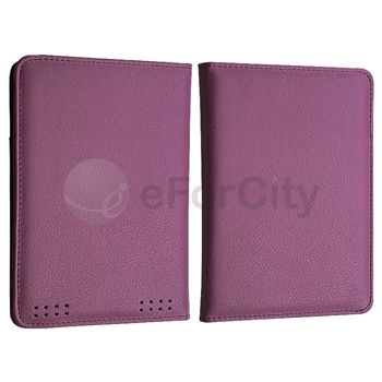 new generic leather case for  kindle touch purple quantity 1 