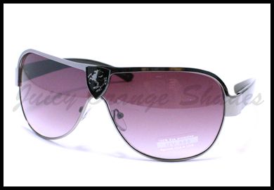 Mens AVIATOR METAL RIM Stylish RACER Sunglasses SILVER WHITE  