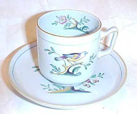 Spode Copeland Queens Bird Demitasse Cup and Saucer Y4973  