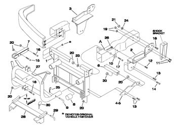 17106 MEYER CLASSIC MOUNT FOR FORD F 350, 4WD, 1992 TO1998  