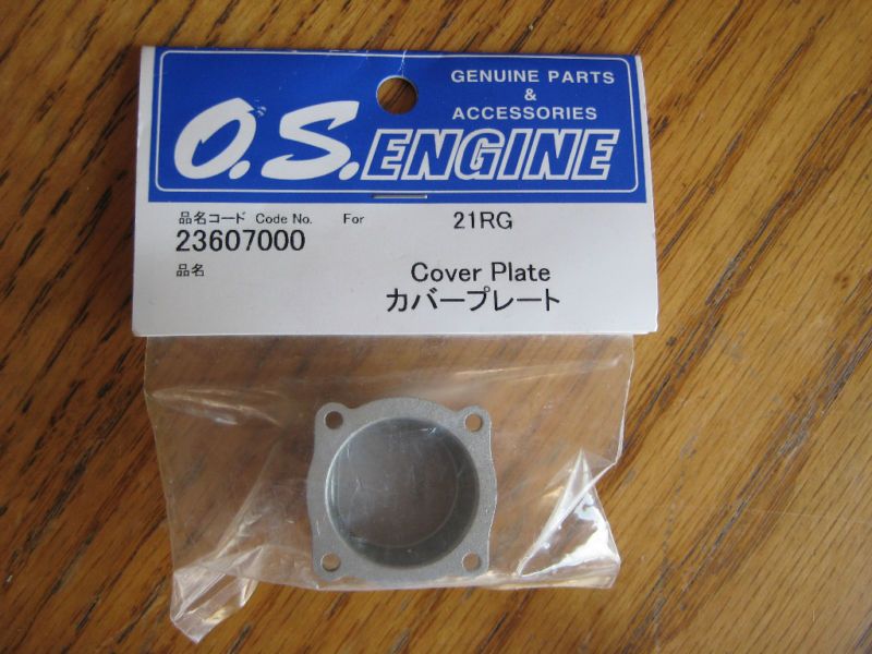 RG .21 Nitro Engine Non Pull Start Back Plate new.  