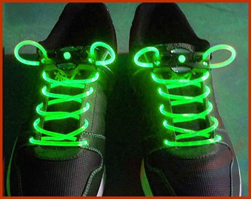   Cool LED Flash Lighting Glow Shoelaces Shoe Laces DISCO Party Skating