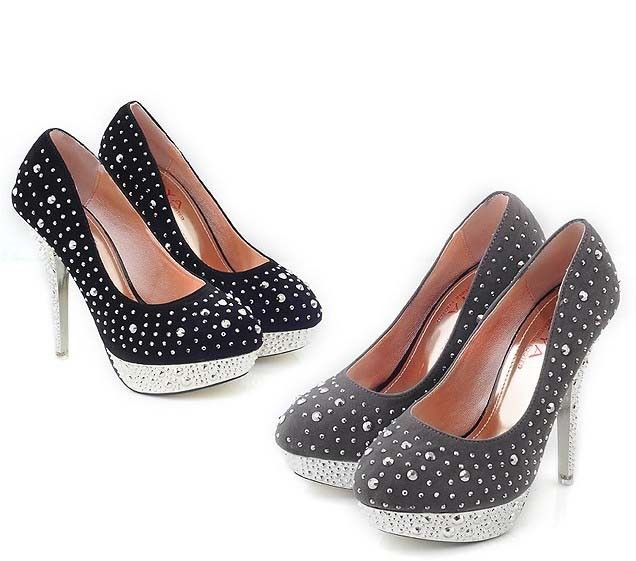 Crystal Trim Fashion Women High Heels Pump Stilettos  