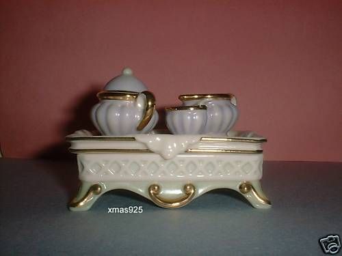 Lenox Tea at the Ritz Serving Tray Trinket Box MINT  