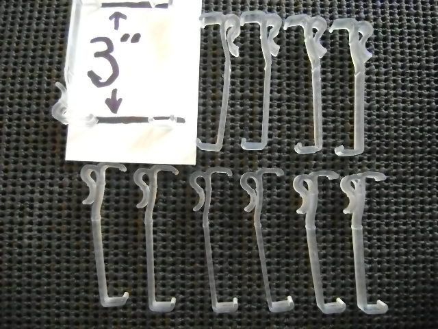 BLIND VALANCE CLIPS FOR 3 INCH VALANCES QTY 12  S BACK  