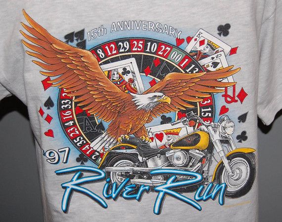 LAUGHLIN RIVER RUN HARLEY DAVIDSON T SHIRT MENS MEDIUM  