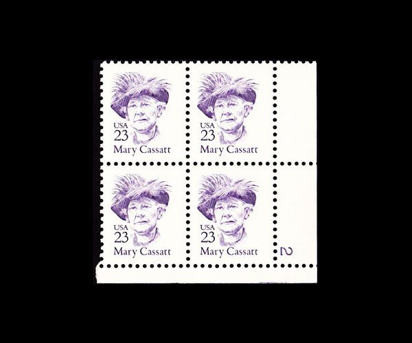 USA 1988 MARY CASSATT #2181 PLATE BLOCK MNH  