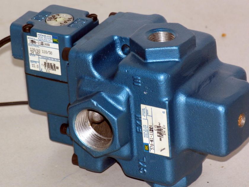 Mac Model 57B 1 112CA Single Operated Solenoid Valve  