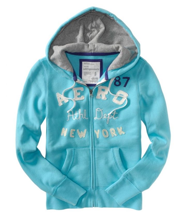 Aeropostale womens Aero NY Athletic Dept Full Zip sweatshirt hoodie 