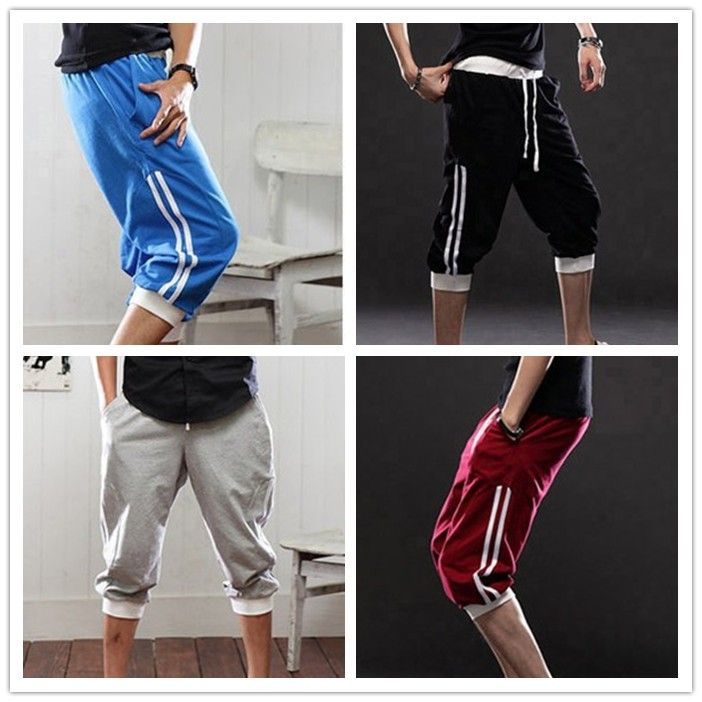 NWT Mens Casual Sporty Pirate Capri Baggy Pants Shorts  