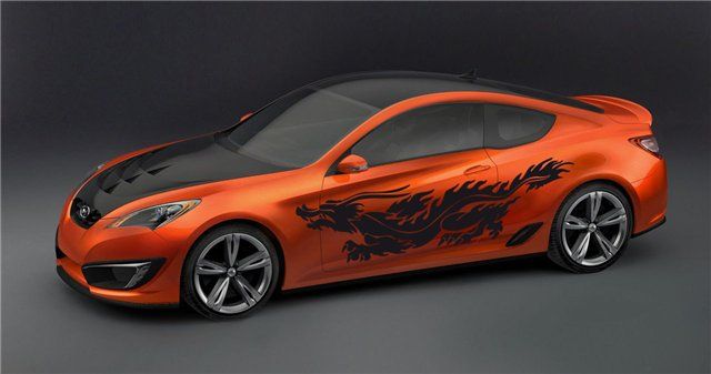 DRAGON VINYL GRAPHICS CAR DODGE ACURA 73  