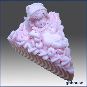 Silicone Soap Mold – Babycakes – Baby Fairy on Cake  