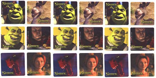 SHREK Stickers Ogre Donkey 18 LARGE stickers  