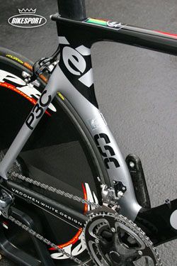 The close proximity of the rear wheel and complex shape makes 