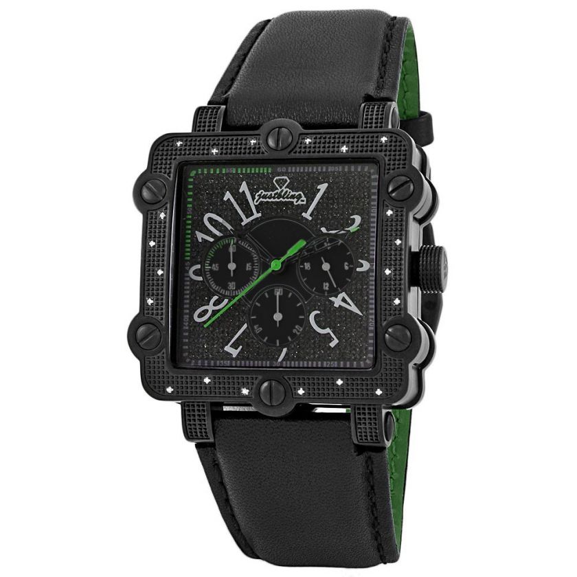 MENS BLACK JUST BLING JOE RODEO DIAMOND WATCH JB6223G  