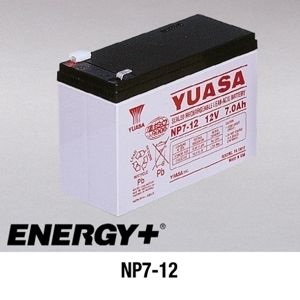 Yuasa NP7 12 BATTERY 12V 7 AH SLA,VRLA,SEALED .187  