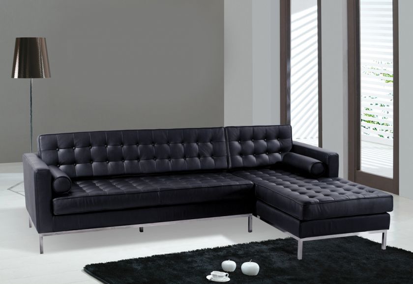 Contemporary Modern Sectional Sofa Full Italian Leather  