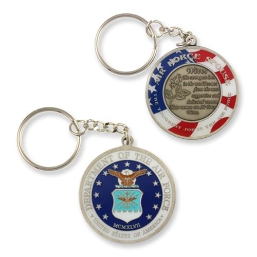 AIR FORCE WIFE SPOUSE USAF CHALLENGE COIN KEY CHAIN  