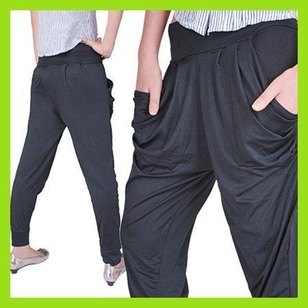 KJ400 New Black Baggy/Loose Pants Harem Pants Trousers  