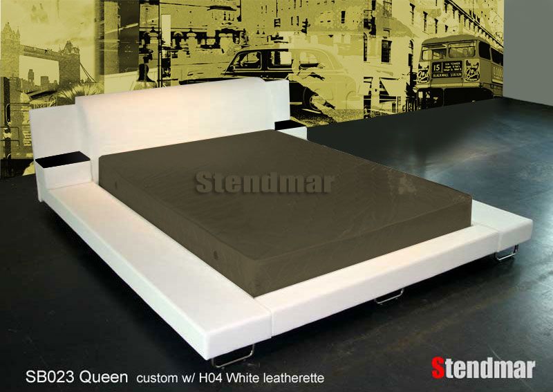 NEW QUEEN MODERN EURO DESIGN PLATFORM BED SB023Q  