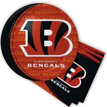 Cincinnati Bengals Tailgate/ Birthday Party Kits Supplies Plates 