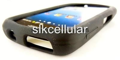 New OEM T Mobile Samsung Exhibit 4G T759 Black Hard Silicone Gel Skin 
