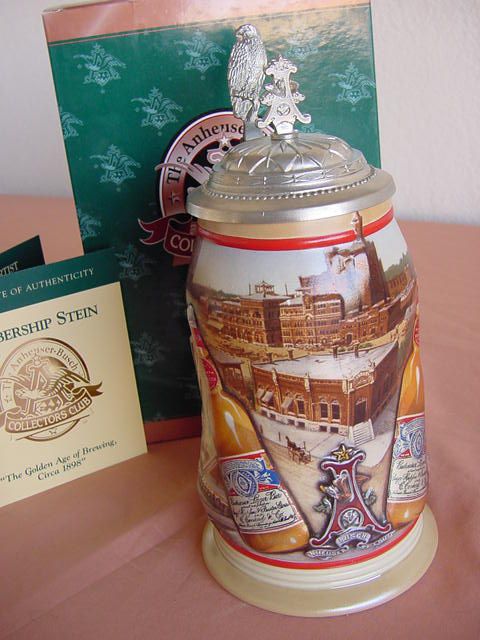 This beautiful stein is 9 inches high. It is in mint condition, in it 