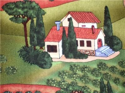 New Countryside Fabric BTY Villa Italian Vineyard  
