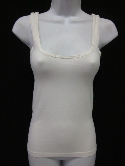 ELIE TAHARI Ivory Sleeveless Stretch Tank Top Sz XS  