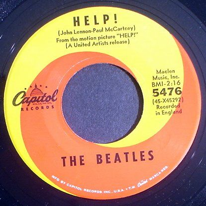   BEATLES Help / Im Down ORIGINAL 45 & PICTURE SLEEVE / CAPITOL 5476