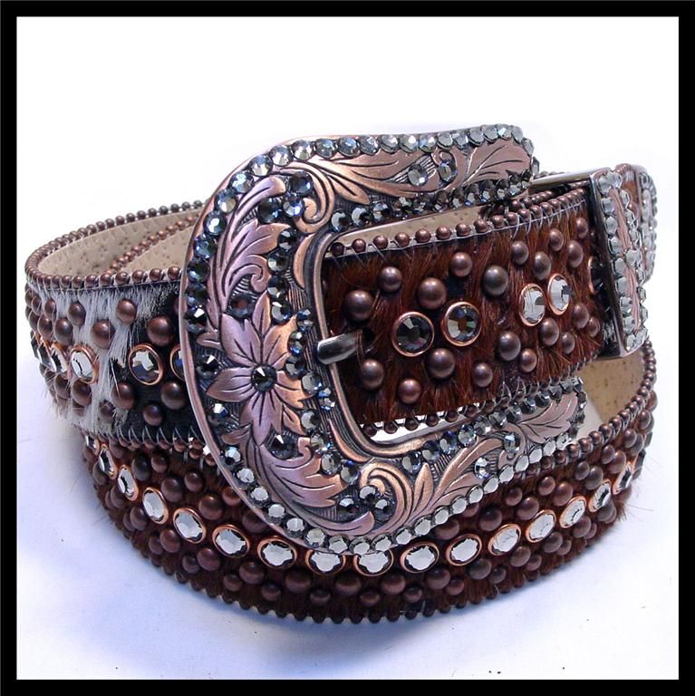 bb simon CUSTOM ORDER Leather Belt SWAROVSKI Crystals  