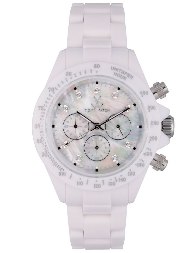 ToyWatch Plasteramic White Chrono Womens Watch FL20WH  