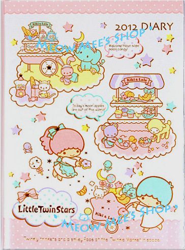   Twin Stars 2012 Schedule Book Planner Notebook Daily Book Sanrio Japan