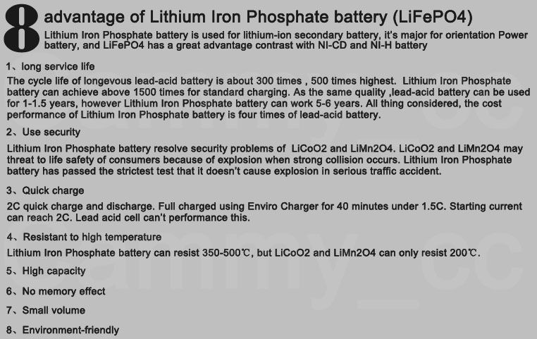 advantage of lithium iron phosphate battery