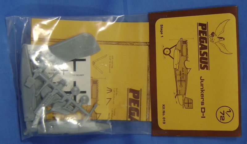 RARE PEGASUS JUNKERS D I PLASTIC MODEL AIRPLANE KIT  