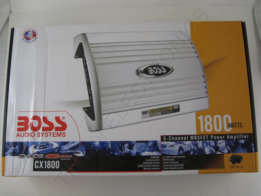 Boss Audio CX1800 Chaos 5 Channel 1800 Watt 1800w Class AB Amplifier 