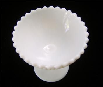 Westmoreland Milk Glass English Hobnail Compote Antique  