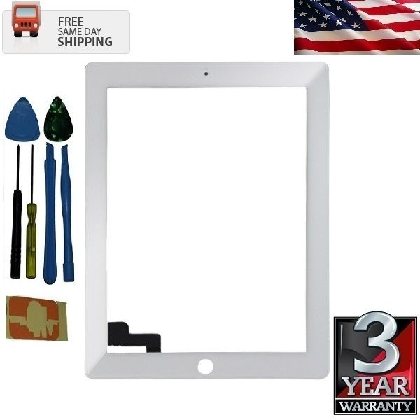 Apple iPad 2 Touch Screen Glass Digitizer Replacement white  