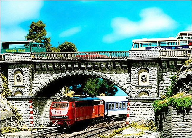 POLA HO 621   Faller 310621 Railway / Road Bridge   KIT  