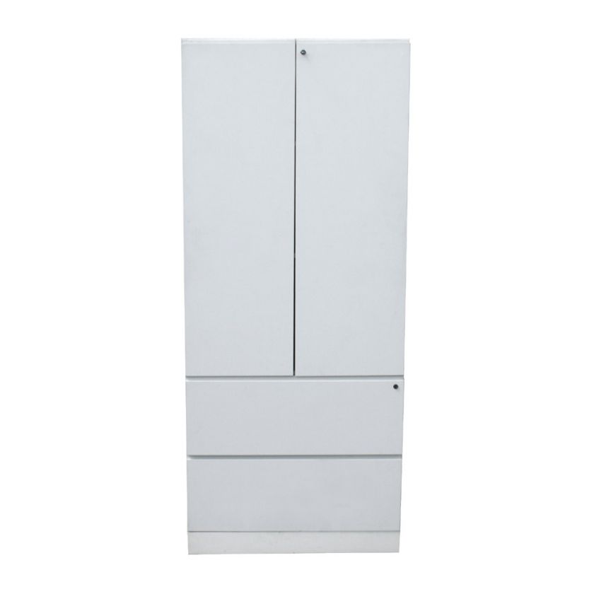 71.5 White Knoll Armoire Storage Cabinet  