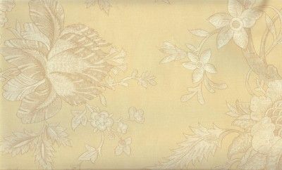 Wallpaper Pale Yellow Jacobean Floral  