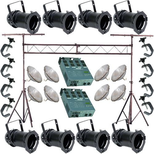 Black PAR CAN 64 500w PAR64 MFL C Clamp Truss Dimmer  