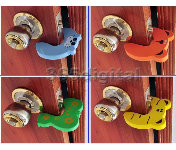 4x Baby Safety Animal Door Stop Finger Pinch Guard Help  