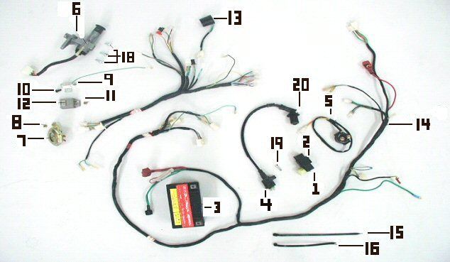 Engine parts GY6 Scooter Wire Harness  