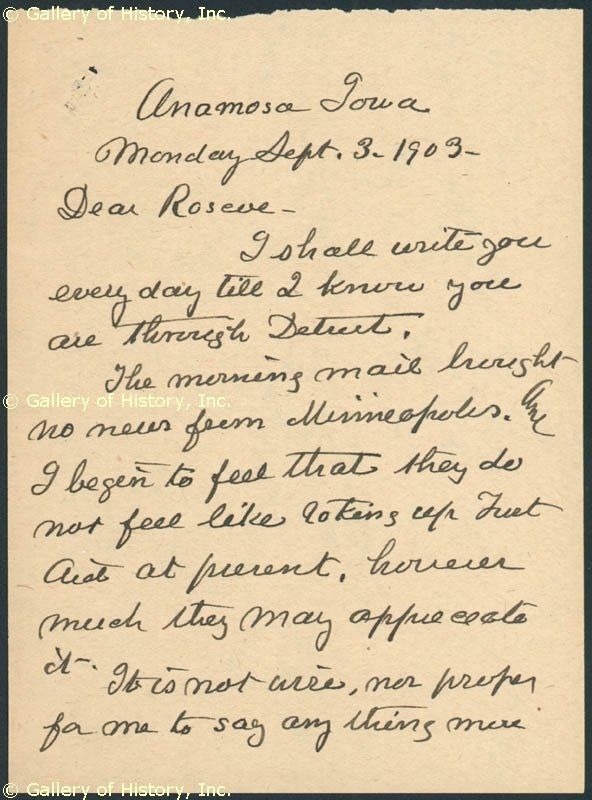 CLARA BARTON   AUTOGRAPH LETTER SIGNED 09/03/1903  