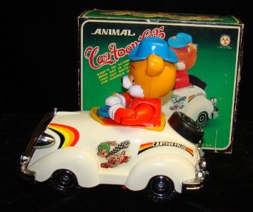 VINTAGE ANIMAL CARTOON CAR BATTERY OPERATED YUNG LO TONS MIB  