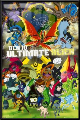 BEN 10 ULTIMATE ALIEN   FRAMED TV POSTER (ALL ALIENS)  