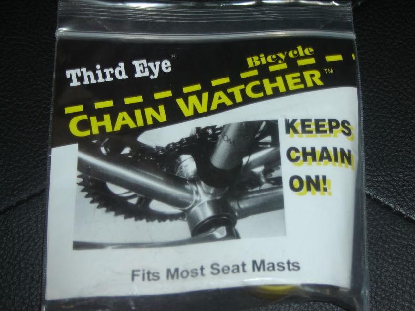 THIRD EYE CHAIN WATCHER GUARD YELLOW BIKE BICYCLE RARE NEW 