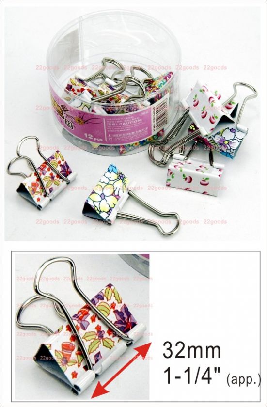 Metal Clips 32mm flower Binder holder paper stationery  