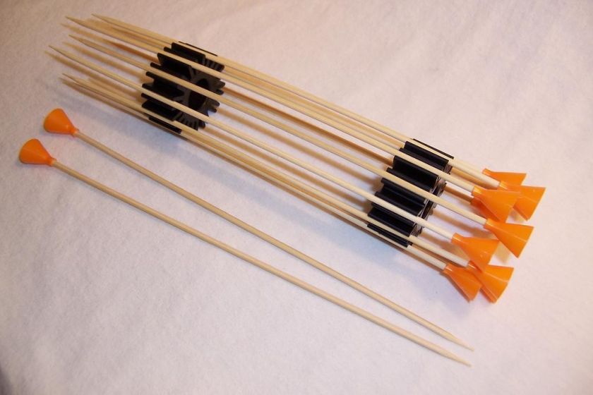 12pc BIG BORE .625 11 BAMBOO BLOWGUN DARTS W/ QUIVERS  